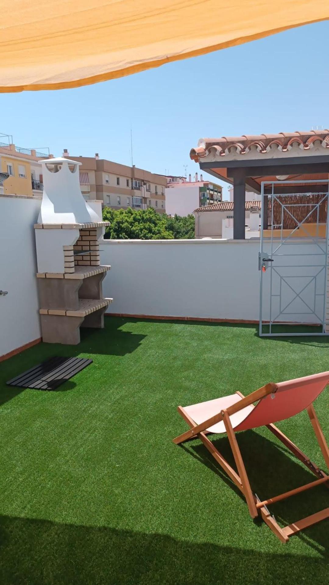 Estudio Centro Malaga Terraza Y Barbacoa Buitenkant foto